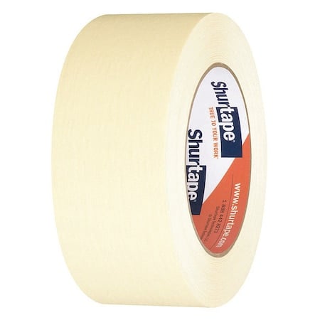 Masking Tape, 48 mm W x 55 m L, 5.4 mil Thick, Tan, Rubber Adhesive, 24 PK MPN:202852