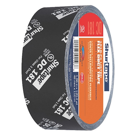 Duct Tape, Black, 120-1/4 yd L, 1-7/8 in W MPN:205330
