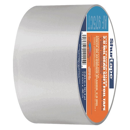 Foil Tape, Aluminum, 50-3/8 yd L, 2-7/8 in W MPN:232035