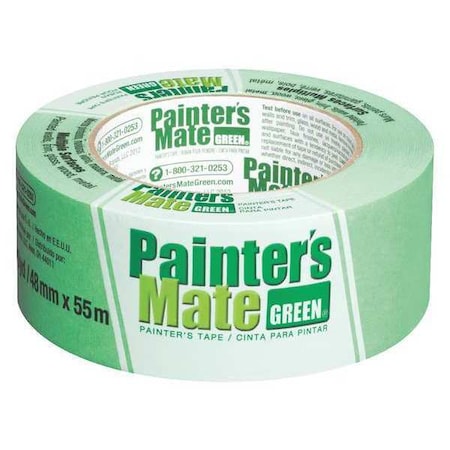 Painter's Tape, 48 mm W x 55 m L, 5.4 mil Thick, Green, Rubber Adhesive MPN:667016