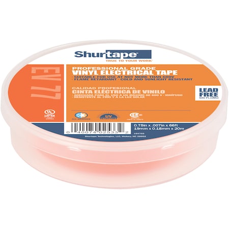 Electrical Tape, Orange, 3/4