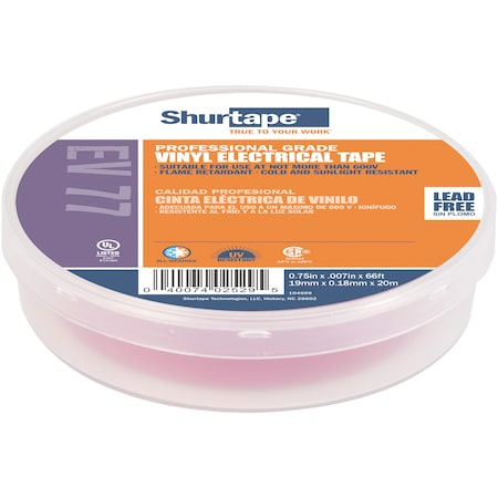 Electrical Tape, Purple, 3/4