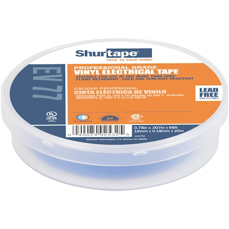 Electrical Tape, Blue, 3/4