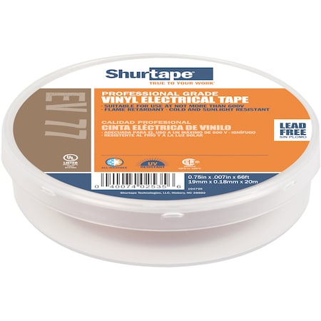 Electrical Tape, Brown, 3/4