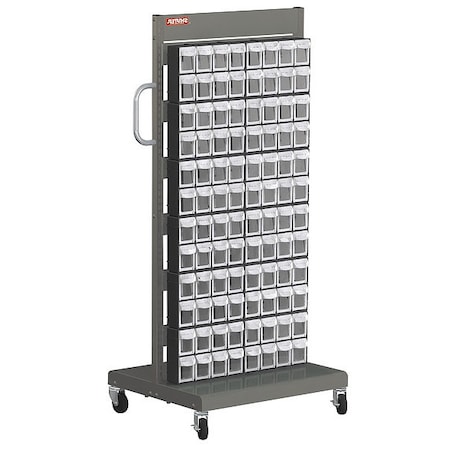 Mobile Parts Cart, FO308 1, Sided 96 Tip Out Bins MPN:1010542