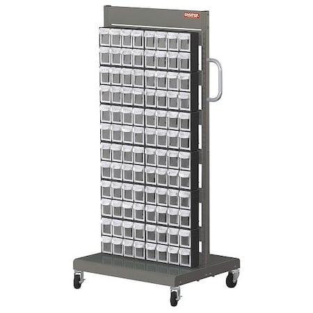 Mobile Parts Cart, FO308 2, Sided 192 Bins MPN:1010543