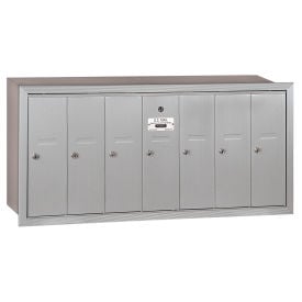 3500 Series 4B+ Vertical Mailbox 7 Doors Recessed Mounted Aluminum USPS Access 3507ARU