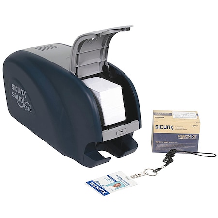 ID Card Printer, Black, USB Connection MPN:S38310