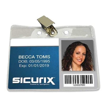 Badge Holder, Pouch, 1 3/4 inH, PK50 MPN:67850