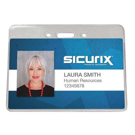 ID Badge Holder, Horizontal, PK50 MPN:BAU 47810