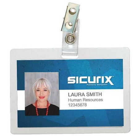 Badge Holder, Pouch, 1 1/2 inH, PK100 MPN:BAU 62916