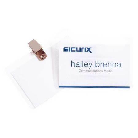 ID Badge Holder Kit, Color Clear, PK50 MPN:BAU 67672