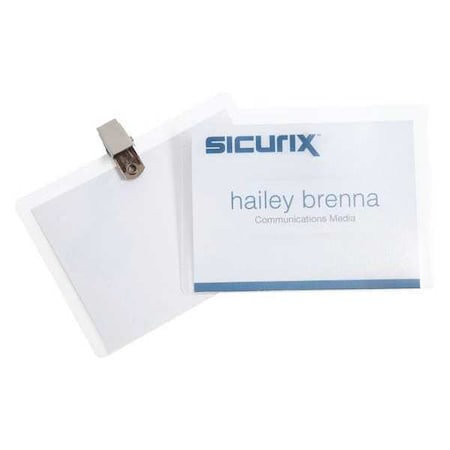 ID Badge Holder Kit, Color Clear, PK50 MPN:BAU 67673