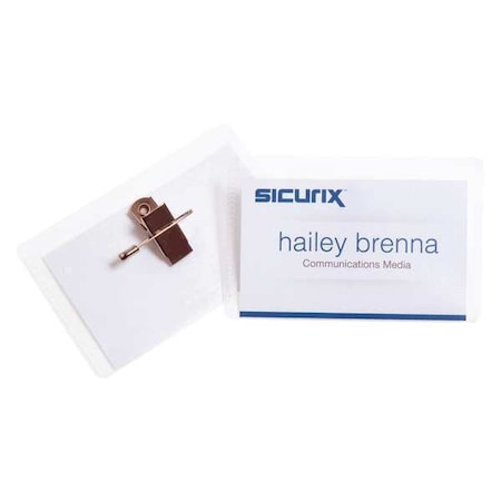 ID Badge Holder Kit, Color Clear, PK50 MPN:BAU 67675