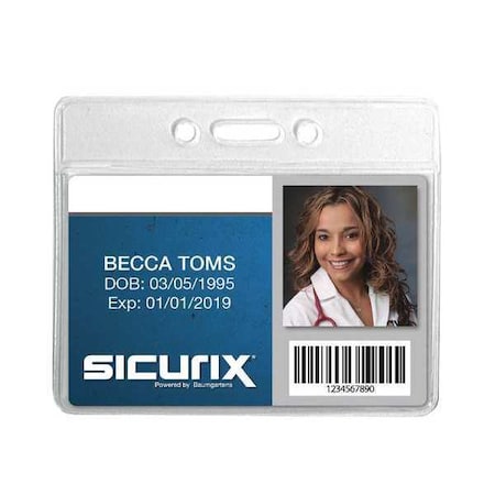 ID Badge Holder, Horizontal, PK50 MPN:BAU 67815