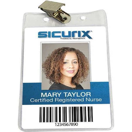 Badge Holder, Pouch, 4 1/8 inH, PK50 MPN:BAU 67860
