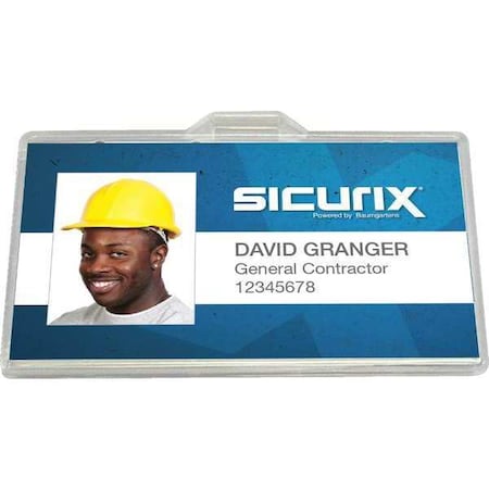 ID Badge Holder, Horizontal, PK100 MPN:BAU 68110