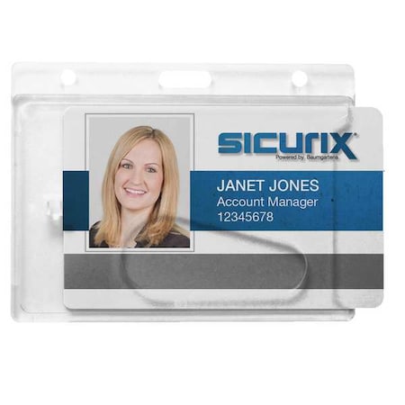 ID Badge Holder, Horizontal, PK100 MPN:BAU 68310