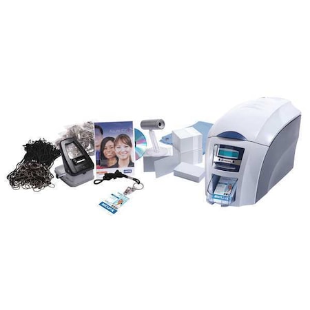 ID Card Printer, Gray/White, For PC or MAC MPN:SRX 3633-9021K3
