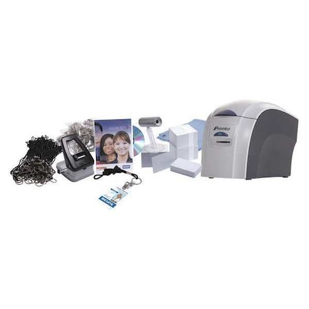 ID Card Printer, Gray/White, For PC or MAC MPN:SRX 3649-0001K1