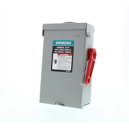 Safety Switch, Fusible, 30 A, Steel MPN:GF321NRA