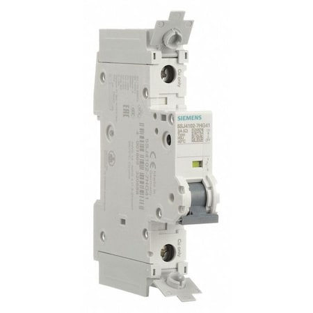 Miniature Circuit Breaker, 5SJ4 Series, 2A, 1 Pole, 240V AC, 14kA, C Curve MPN:5SJ41027HG41