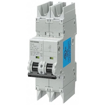 Miniature Circuit Breaker, 5SJ4 Series, 32A, 2 Pole, 277/480V AC, 10kA, D Curve MPN:5SJ42328HG42