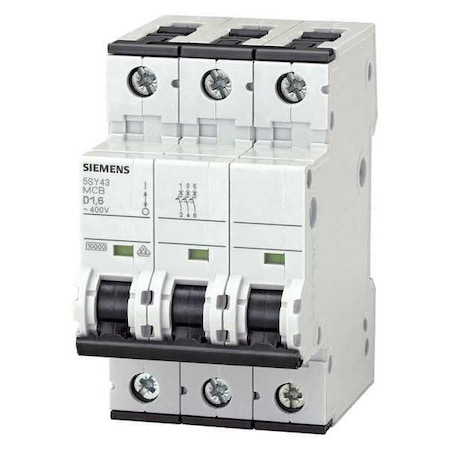 Circuit Breaker, 5SY4 Series, 10A, 3 Pole, 400V AC, 10kA at 400V AC, D Curve MPN:5SY43108