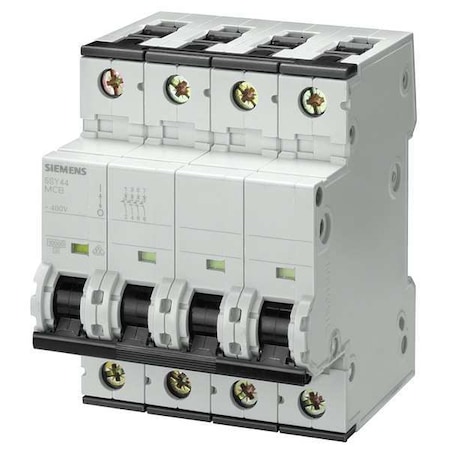Circuit Breaker, 5SY4 Series, 32A, 4 Pole, 400V AC, 10kA at 400V AC, C Curve MPN:5SY44327