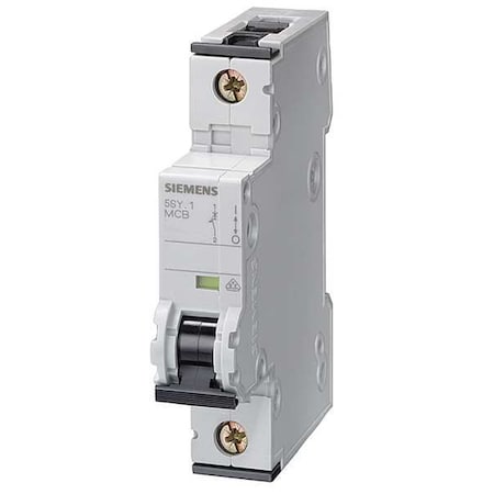 Circuit Breaker, 5SY6 Series, 10A, 1 Pole, 230/400V AC, 5kA at 230/400V AC, C Curve MPN:5SY61107
