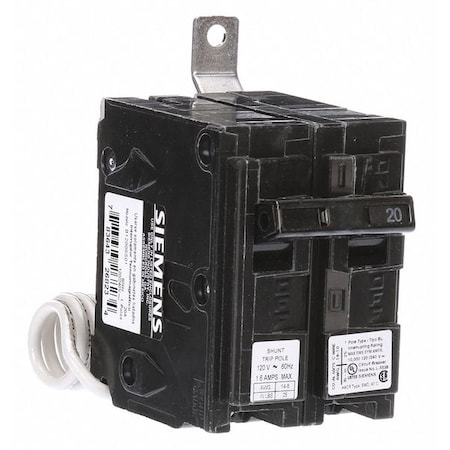 Miniature Circuit Breaker, BL Series, 20A, 1 Pole, 120/240V AC, 10kA at 120V AC MPN:B12000S01