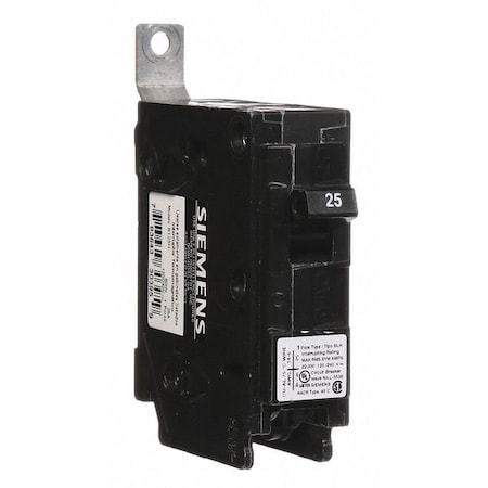 Miniature Circuit Breaker, BL Series, 25A, 1 Pole, 120/240V AC, 22kA at 120/240V AC MPN:B125H
