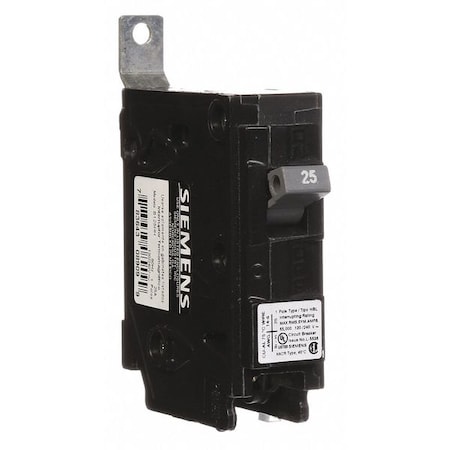 Miniature Circuit Breaker, BL Series, 25A, 1 Pole, 120/240V AC, 65kA at 120V AC MPN:B125HH