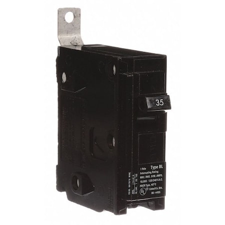 Miniature Circuit Breaker, BL Series, 35A, 1 Pole, 120/240V AC, 10kA at 120/240V AC MPN:B135
