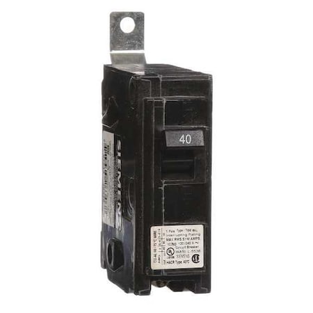 Miniature Circuit Breaker, BL Series, 40A, 1 Pole, 120/240V AC, 10kA at 120/240V AC MPN:B140