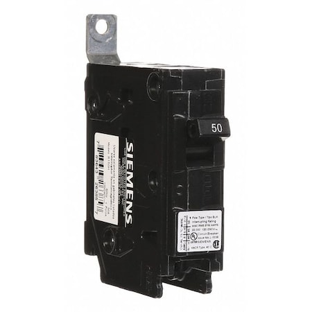 Miniature Circuit Breaker, BL Series, 50A, 1 Pole, 120/240V AC, 22kA at 120/240V AC MPN:B150H