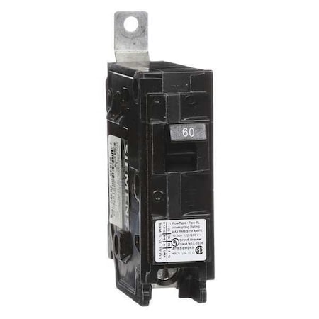 Miniature Circuit Breaker, BL Series, 60A, 1 Pole, 120/240V AC, 10kA at 120/240V AC MPN:B160