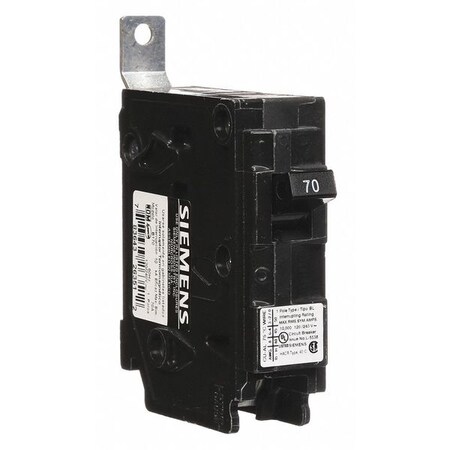 Miniature Circuit Breaker, BL Series, 70A, 1 Pole, 120/240V AC, 10kA at 120/240V AC MPN:B170
