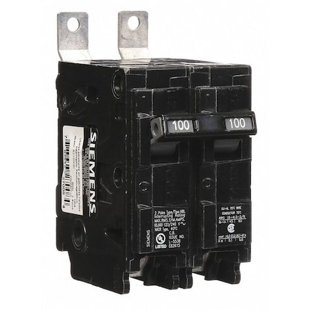 Miniature Circuit Breaker, BL Series, 100A, 2 Pole, 120/240V AC, 65kA at 120/240V AC MPN:B2100HH