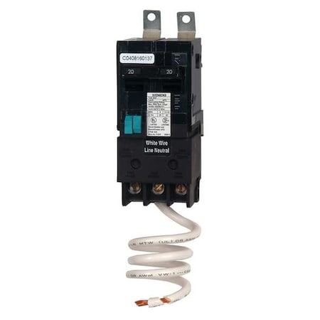Miniature Circuit Breaker, BAF Series, 15A, 2 Pole, 120/240V AC, 10kA at 120/240V AC MPN:B215AF