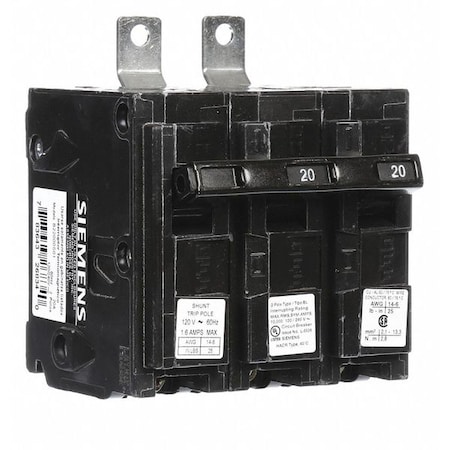 Miniature Circuit Breaker, BL Series, 20A, 2 Pole, 120/240V AC, 10kA at 120/240V AC MPN:B22000S01