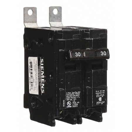 Miniature Circuit Breaker, BL Series, 30A, 2 Pole, 120/240V AC, 22kA at 120/240V AC MPN:B230H