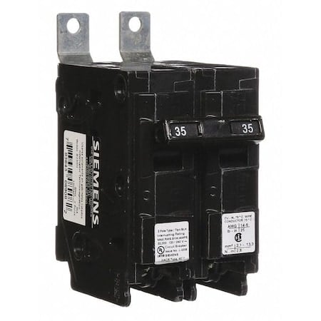 Miniature Circuit Breaker, BL Series, 35A, 2 Pole, 120/240V AC, 22kA at 120/240V AC MPN:B235H
