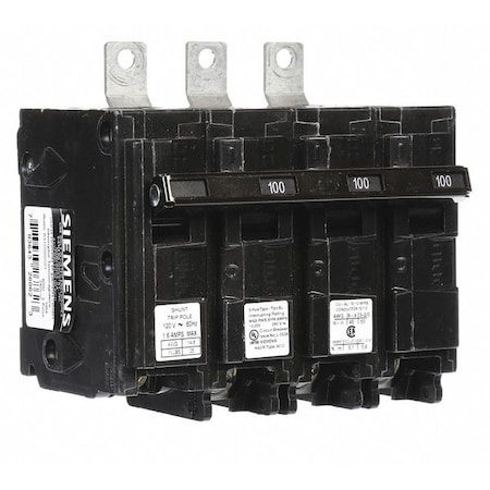 Miniature Circuit Breaker, BL Series, 100A, 3 Pole, 120/240V AC, 10kA at 240V AC MPN:B310000S01