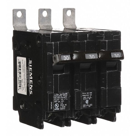 Miniature Circuit Breaker, BL Series, 30A, 3 Pole, 240V AC, 65kA at 240V AC MPN:B330HH