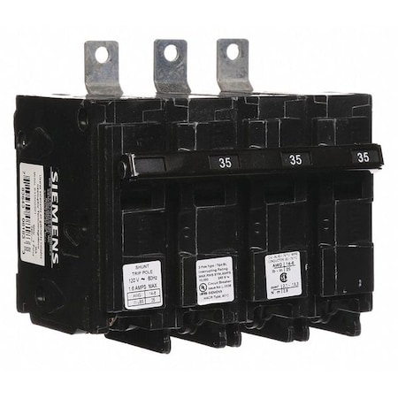 Miniature Circuit Breaker, BL Series, 35A, 3 Pole, 120/240V AC, 10kA at 240V AC MPN:B33500S01