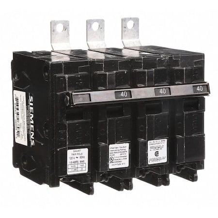 Miniature Circuit Breaker, BL Series, 40A, 3 Pole, 120/240V AC, 22kA at 120/240V AC MPN:B340H00S01