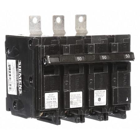 Miniature Circuit Breaker, BL Series, 50A, 3 Pole, 120/240V AC, 10kA at 240V AC MPN:B35000S01