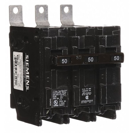 Miniature Circuit Breaker, BL Series, 50A, 3 Pole, 240V AC, 22kA at 240V AC MPN:B350H
