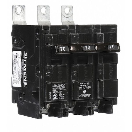 Miniature Circuit Breaker, BL Series, 70A, 3 Pole, 240V AC, 10kA at 240V AC MPN:B370